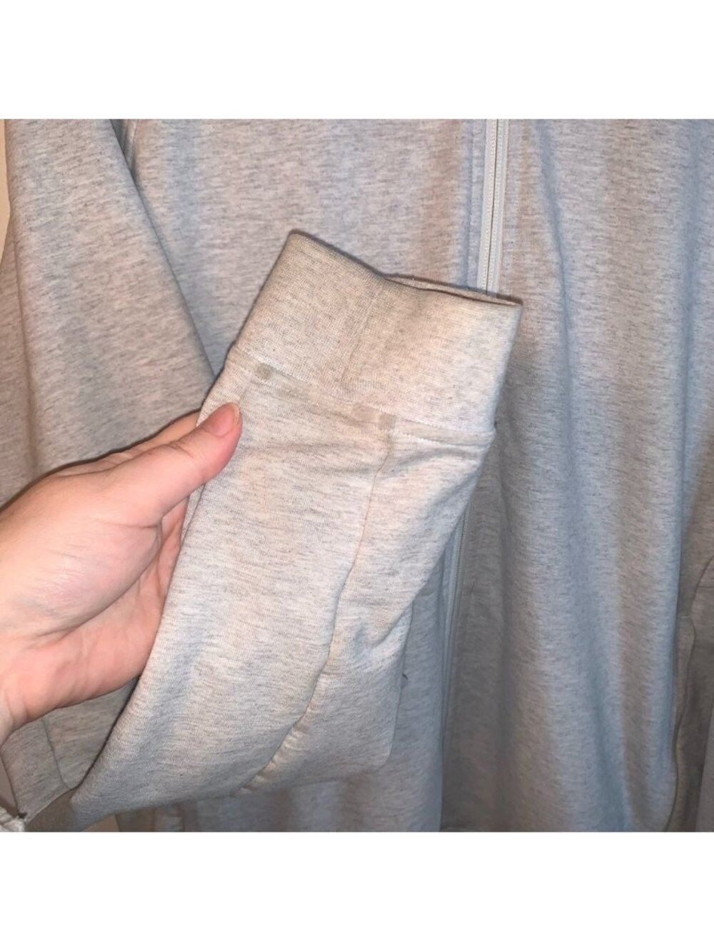 Lululemon City Sweat Full Zip Hoodie Heathered Ultra Light Grey / Sea Salt XXL - Picture 11 of 13